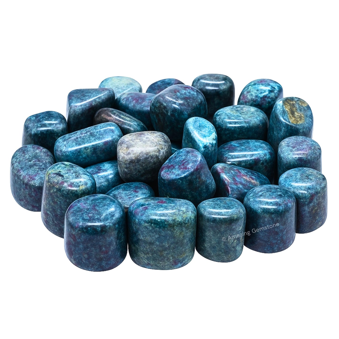 Amazing Gemstone Ruby Kyanite Crystals and Healing Stones Tumbled - 1 oz Ruby Kyanite Stone, Natural Healing Stones for Energy Balance, Stress Relief - Premium Polished Gems Rocks for Meditation