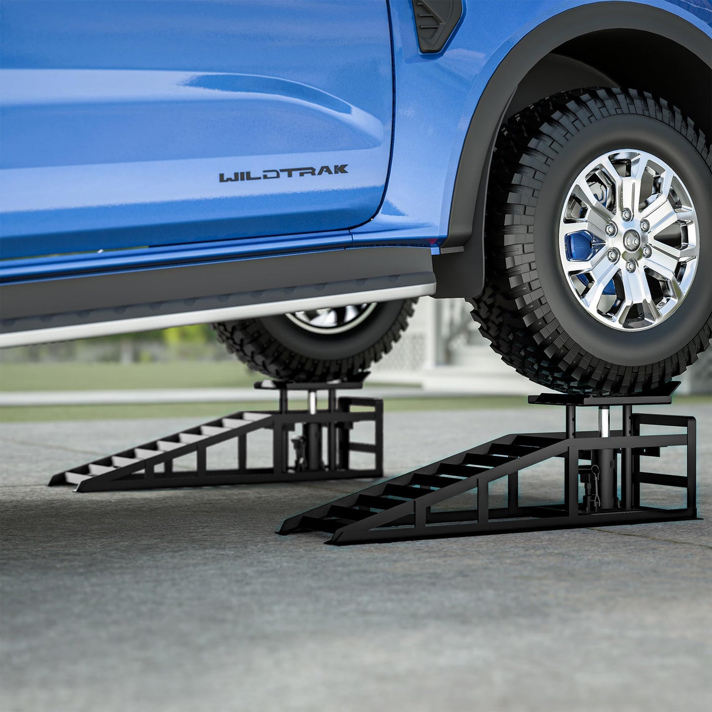 2 Pack Hydraulic Car Ramps 5 T 10000 LBS Low Profile Car Lift Service Ramps Truck Trailer Garage,Height Hydraulic Vehicle