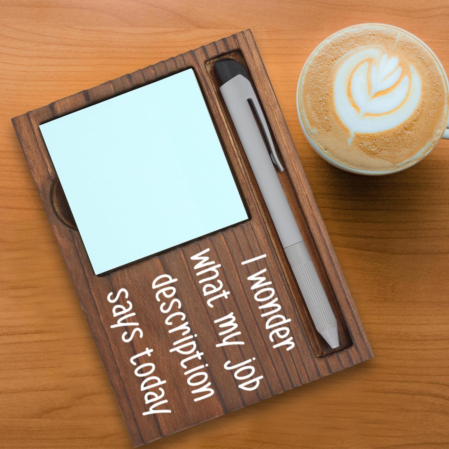 Pariveca Funny Coworker Desk Organizer Gift, Humor Sticky Note Holder Appreciation Thank You Gift for Coworker Friend Boss, Sarcastic Office Desk Decor PB078
