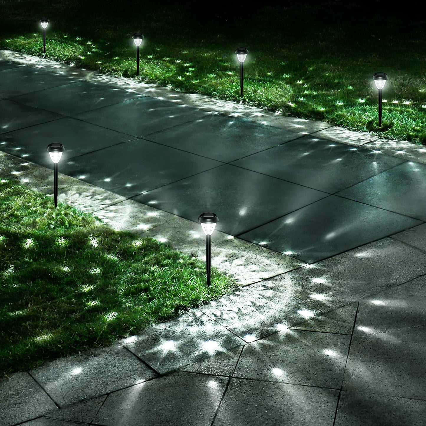 URAGO Super Bright Solar Lights Outdoor Waterproof-10 Pack, Dusk to Dawn Up to 12 Hrs Solar Powered Outdoor Pathway Garden Lights Auto On/Off, LED Landscape Lighting Decorative for Walkway Patio Yard