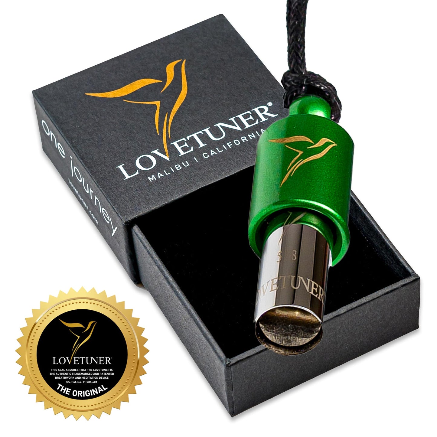 LOVETUNER 528Hz Breathing Necklace for Stress Relief, Mindfulness & Meditation | Sound Healing Whistle for Anxiety, Focus, Calm & Relaxation | Emotional Wellness, Inner Peace & Balance Necklace