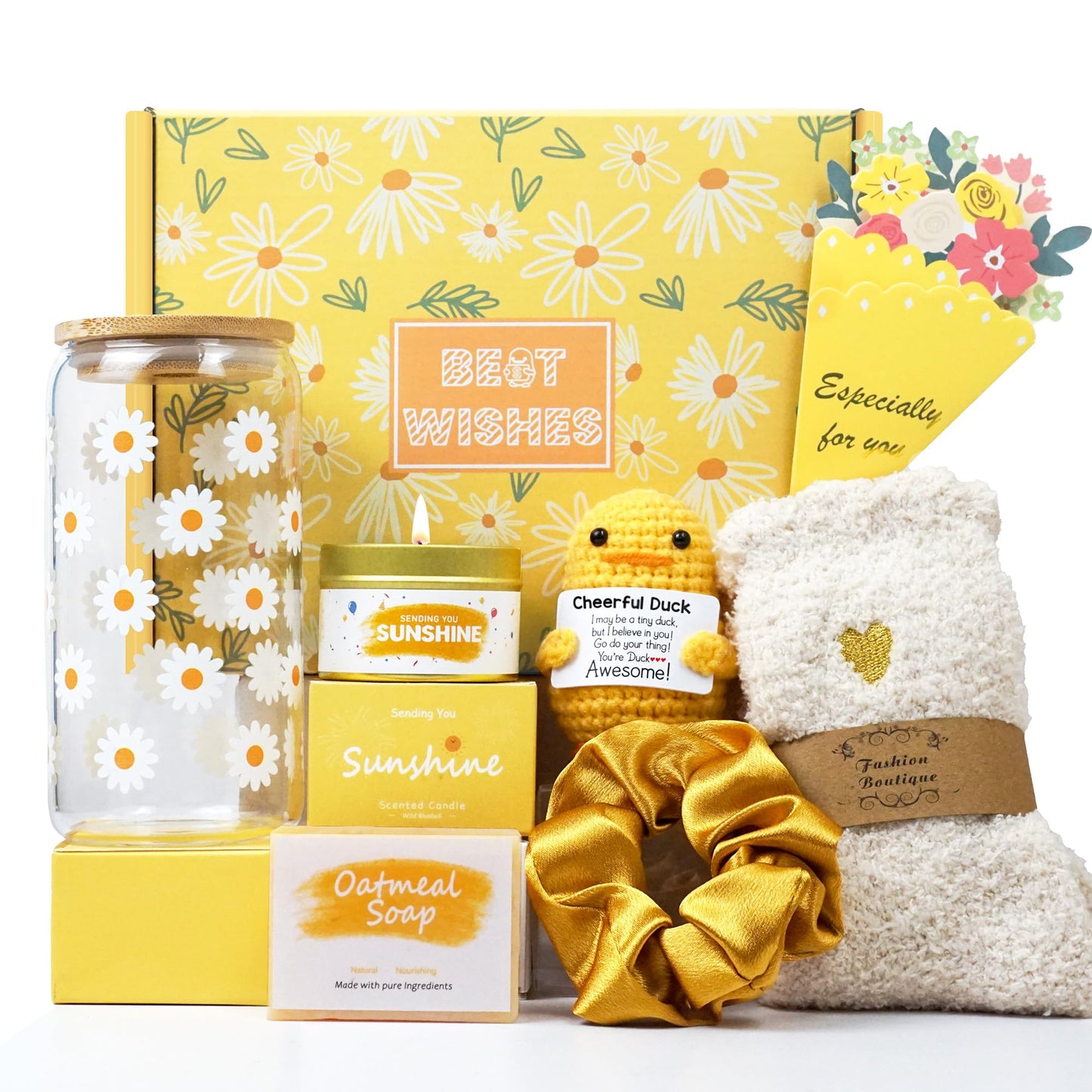 Gift Baskets for Women, Graduation Gift for Her, Birthday Gifts for Women Teacher Best Friend Inspirational Gift Set Box,Teen Girl Gifts Basket for Daughter Sister Friendship- Brighten up Her Day!