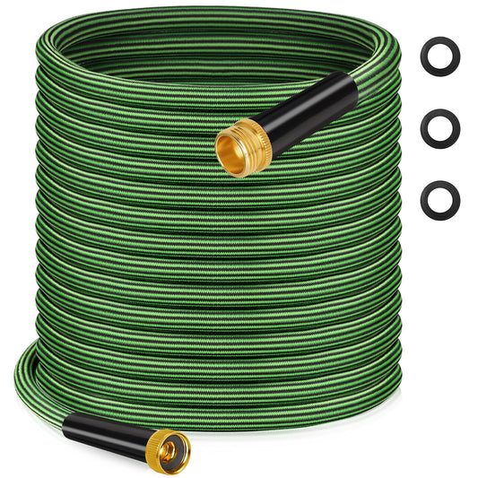 Watato Garden Hose 50FT Non-Expandable Water Hose Flexible Kink-Free Lightweight Leak-Proof Sturdy Outdoor Hose Water Pipe for Garden Yard Lawn Camper 3/4 Inch Fittings