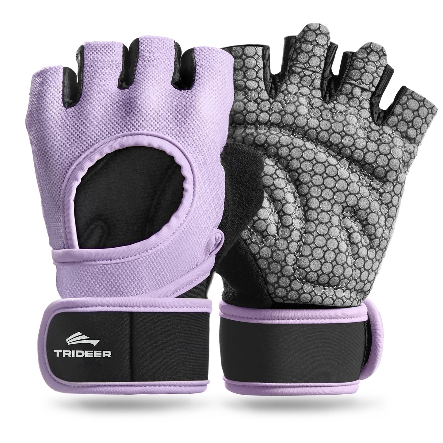 Trideer Weight Lifting Gloves for Women Men with Wrist Support, Workout Gloves Women Full Palm Protection for Gym Training, Fitness, Weightlifting & Pull Ups