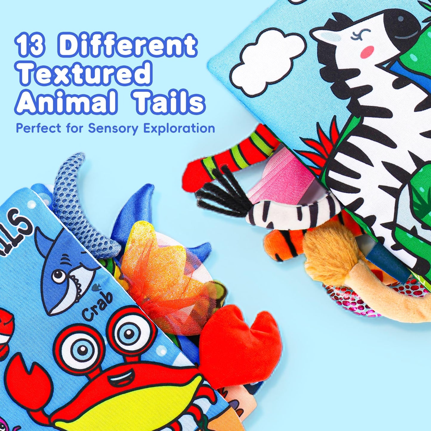 2PCS Baby Books Toys 0-6 Months Infant Tummy Time Sensory Travel Toys 3 4 5 6 Month Crinkle Touch Feel Busy Soft Book for Babies 0-3 3-6 6-12 Months Newborn Essentials Must Haves Boy Girl Shower Gifts