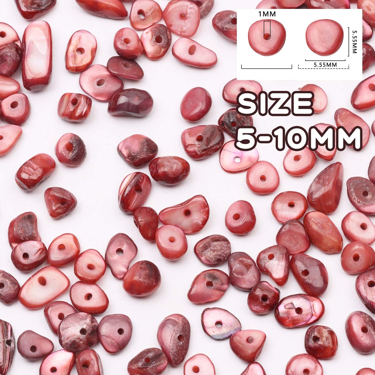 500 pcs Natural Chip Stone Beads, Rutile 5-8 mm Irregular Gemstones Healing Crystal Loose Bead for Jewelry Making Bracelet Crafting