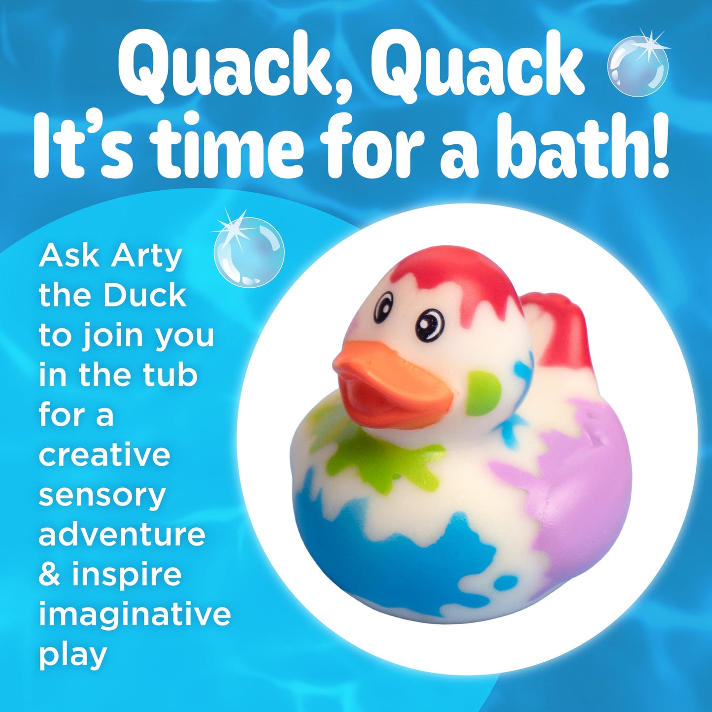 Creativity for Kids Soap Noodles Bath Art Studio – Bath Crayons, Soap Paint, Color Fizz & Confetti with Mold-Free Rubber Duck | Washable Bathtub Art & Sensory Toy Set for Toddlers and Kids (Ages 3+)