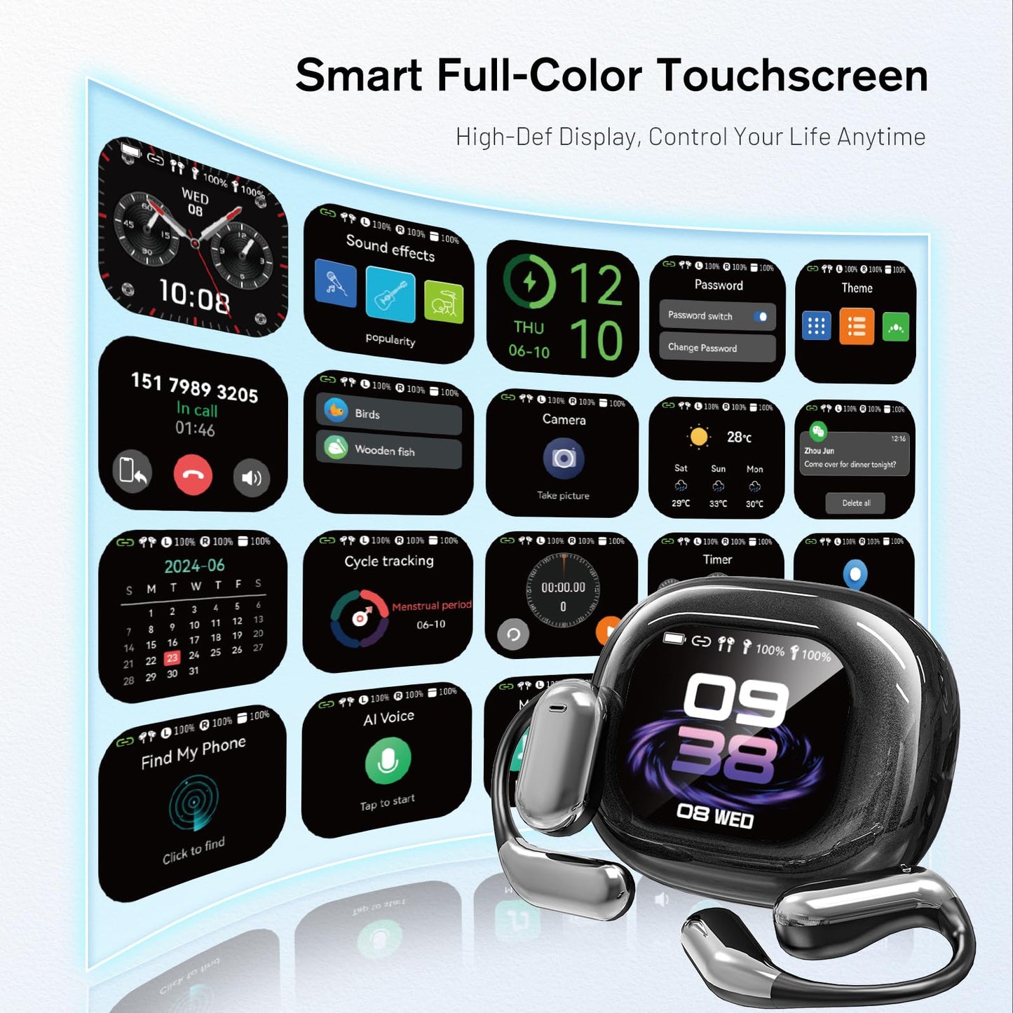 Ai Translation Earbuds No Subscription Real Time 2025 Upgrade, Translator Earbuds 3 in 1, 144 Languages Translating Headphone Fit iOS and Android, AI Noise Reduction, Free Forever(Dark Grey)
