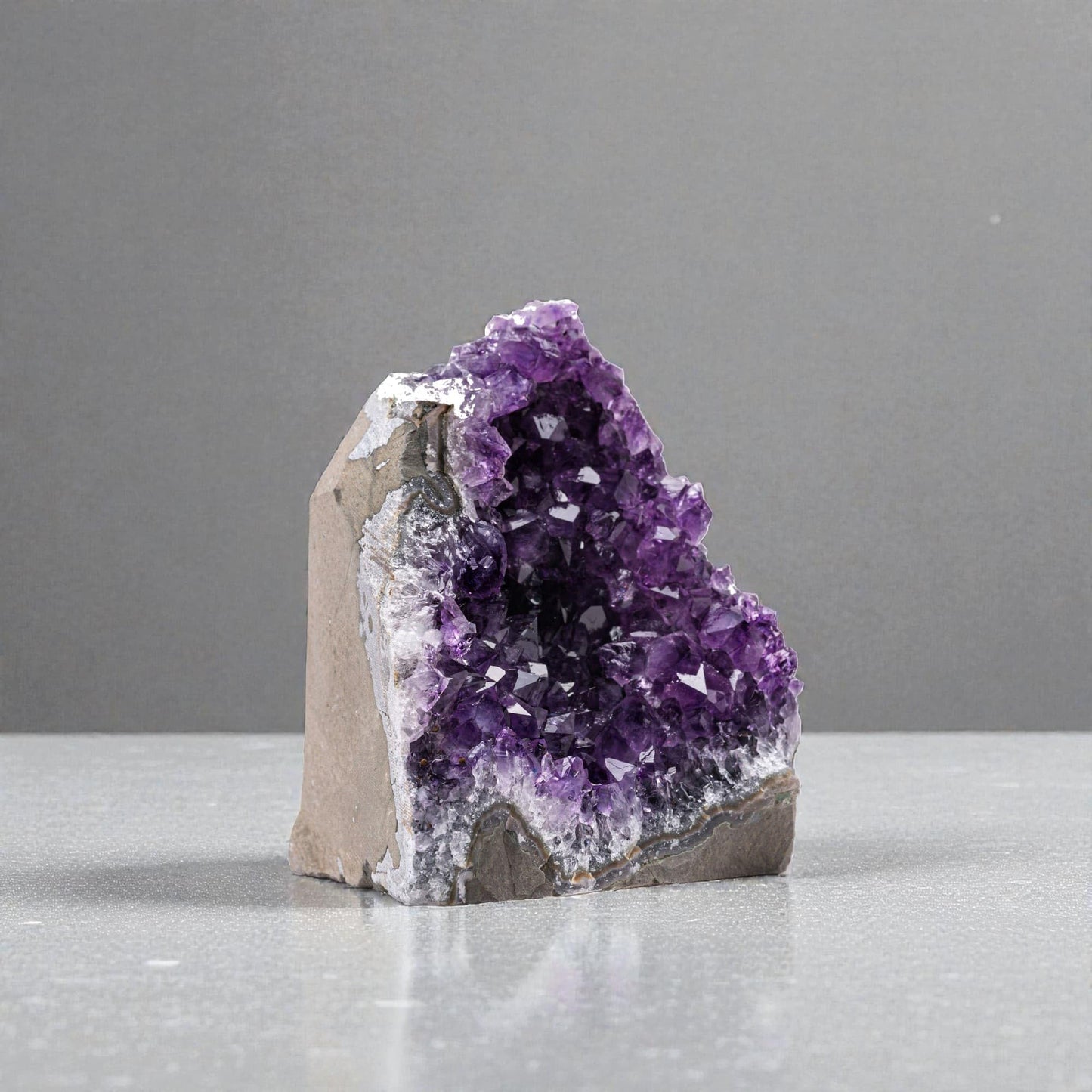 EMPORION Natural Amethyst (2 lb to 3 lb) - 4" to 7" Height - Crystal Clusters Stone from Uruguay Raw Geode Quartz - Deep Purple Color