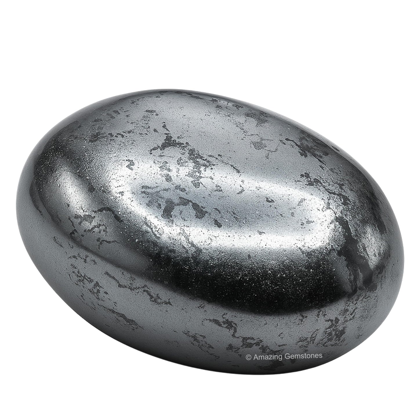 Amazing Gemstone Hematite Crystals and Healing Stones - Large Palm Stone Crystals Piedra - Crystal for Good Luck, Balanced Positive Energy, Meditation - Unique Stocking Stuffers Gifts for Women, Men