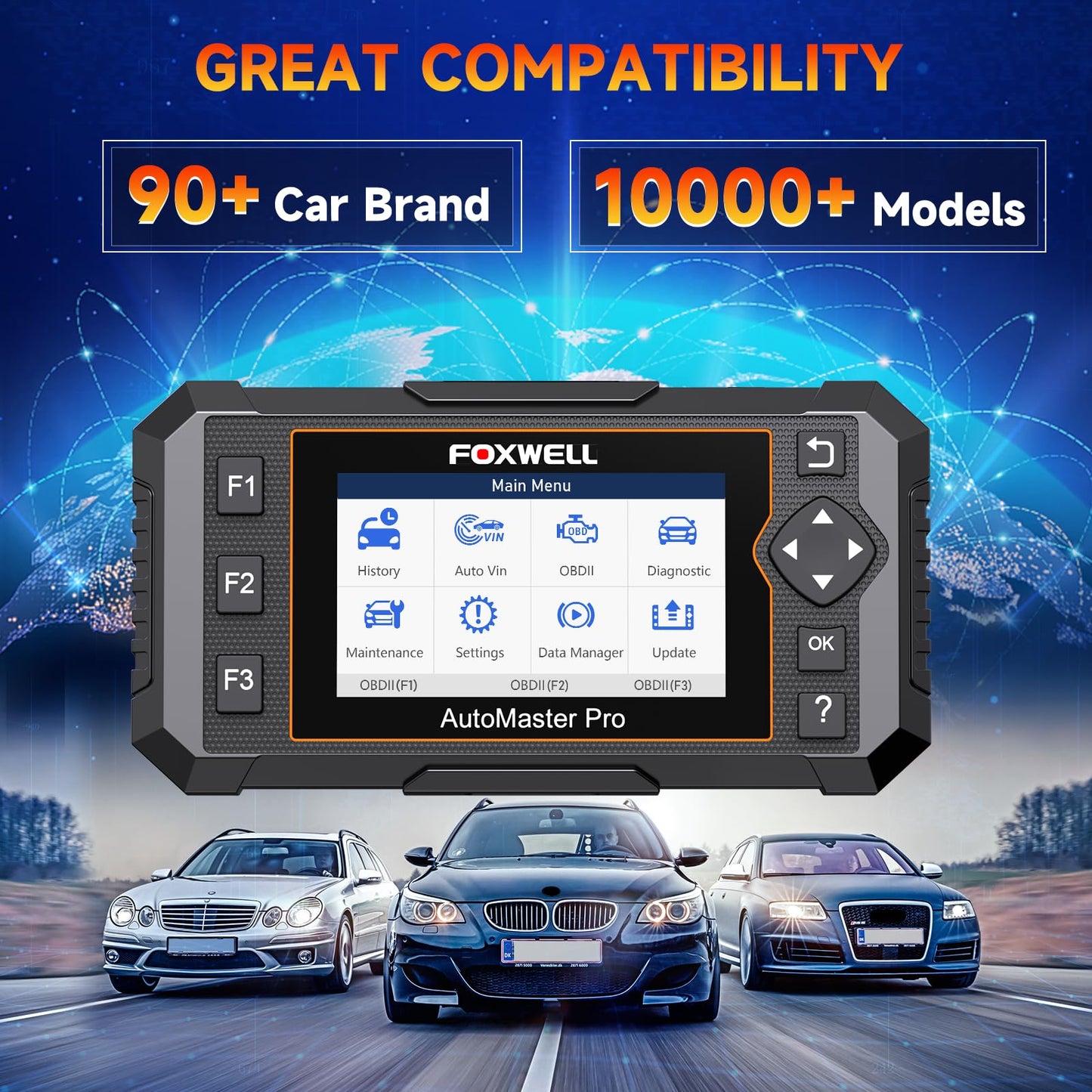 2026 FOXWELL NT614 Elite OBD2 Scanner with 5 Resets ABS Bleeding, SAS Calibration, Oil, EPB, Throttle, Upgrade of NT604 Code Reader Scan Tools, ABS SRS Engine Transmission Battery Test Car Scanner