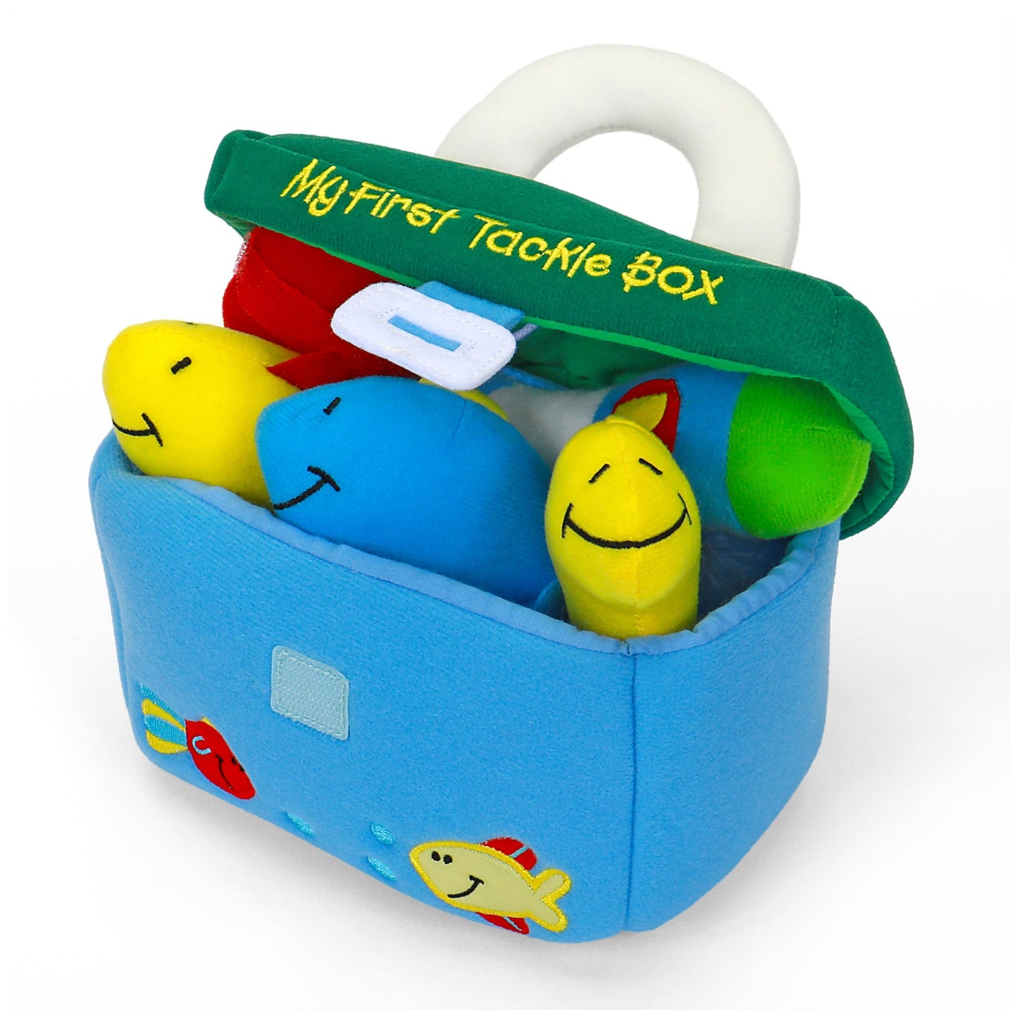 Baby GUND Play Soft Collection, My First Tackle Box 5-Piece Plush Playset with Rattle, Squeaker and Crinkle Plush Toys, Sensory Toy for Babies and Newborns, 8”