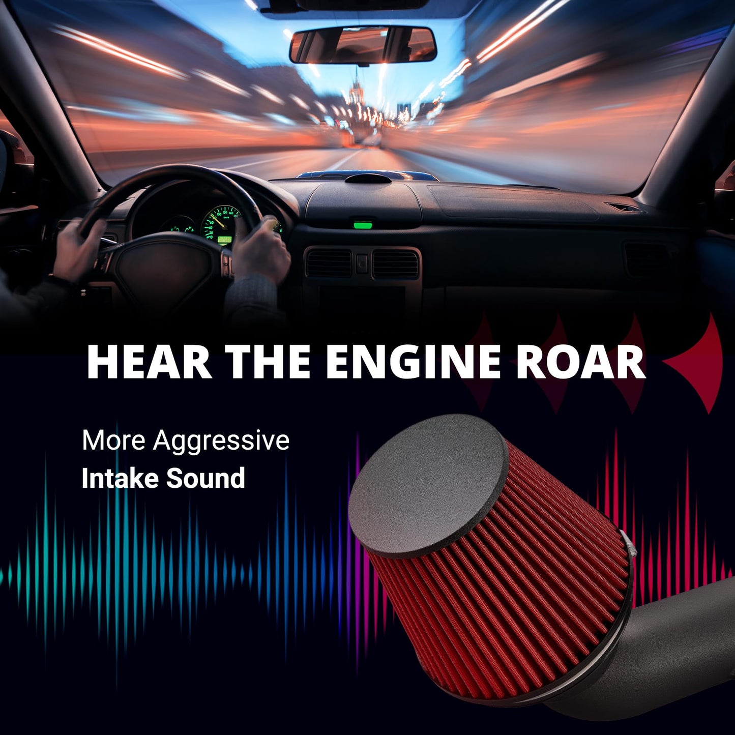 EVIL ENERGY Cold Air Intake Compatible for 2009-2013 VW MK5 MK6 Passat Beetle, 2011-2019 Volkswagen Beetle Eos Jetta Passat, 1.8T/2.0T, Includes Heat Shield & Pre-Filter, Black