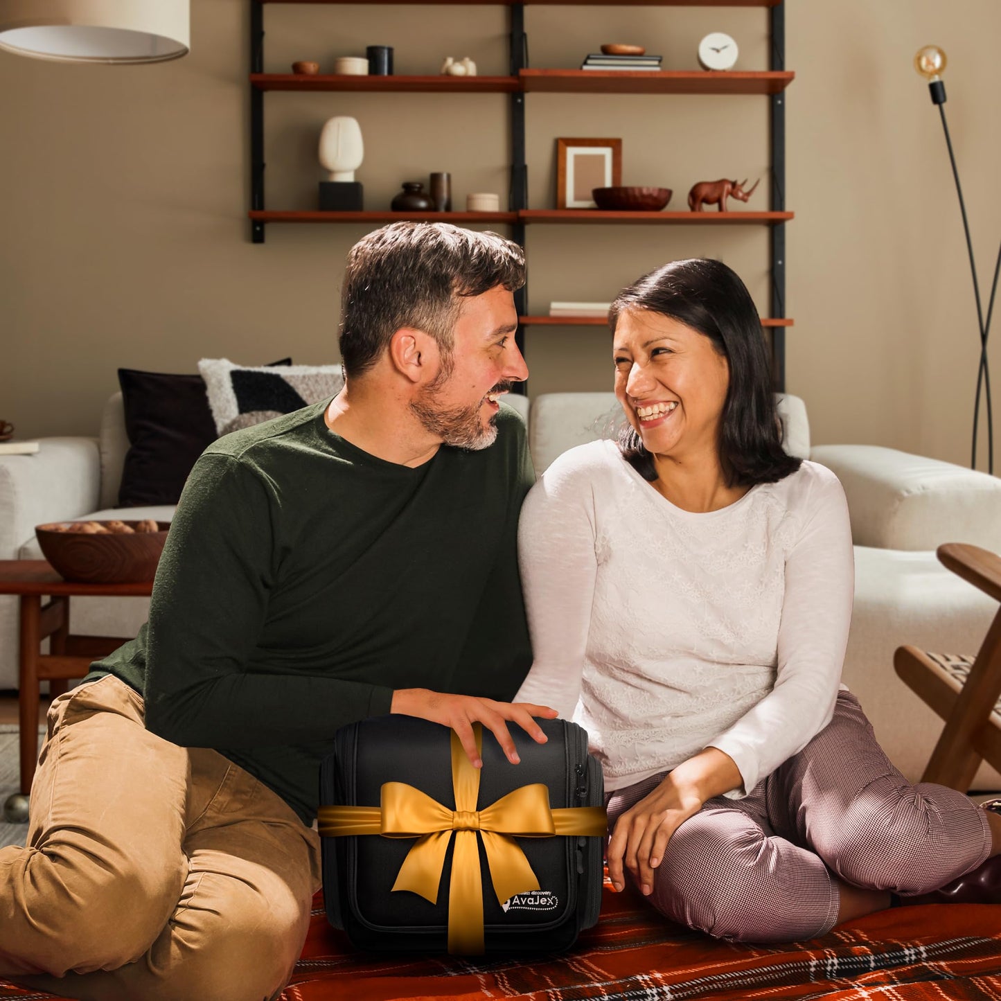 AvaJex Large Hanging Toiletry Organizer - Waterproof Hygiene Bag with Metal XXL Swivel Hook, Sturdy Zippers and 15 Compartments for Toiletries, Makeup, Cosmetics