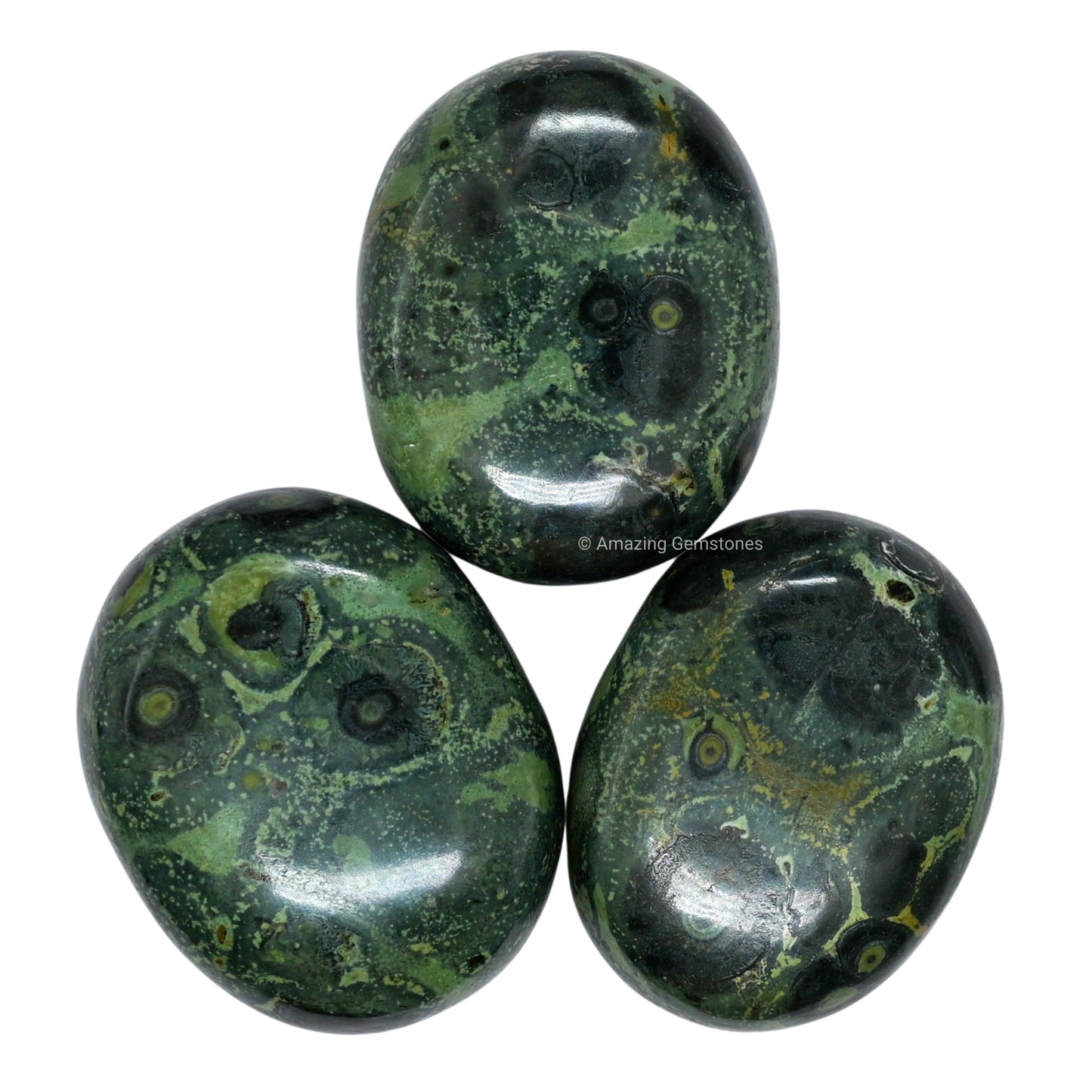Amazing Gemstone Kambaba Jasper Crystals and Healing Stones - Large Palm Stone Crystals Piedra - Crystal for Good Luck, Balanced Positive Energy, Meditation - Unique Stocking Stuffers, Gifts for Women