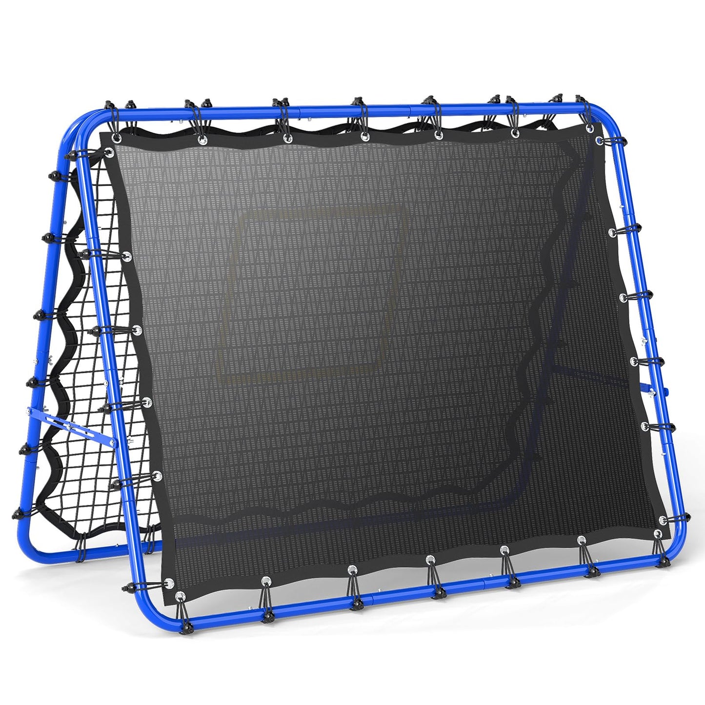 JIRTEMOT Soccer Rebounder Net, 2-Sided Football Trainer with Fast/Slow Rebound for Ball Control, Passing, Shooting, Portable Volleyball Practice Equipment for Youth & Adults, Easy Setup, 5FTx4FT