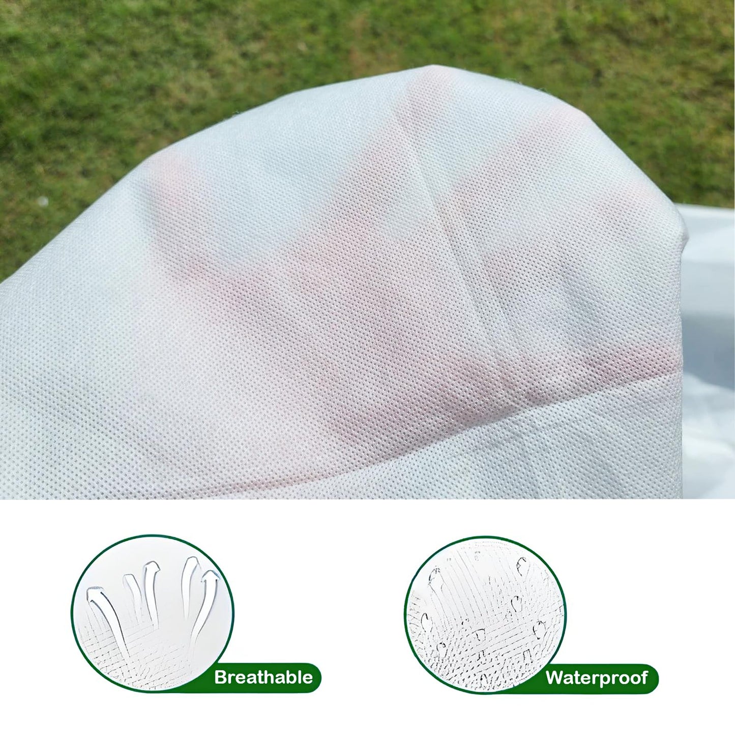 NICOLEKAY 5-Pack Plant Covers Freeze Protection, Drawstring Tree Cover, Winter Freeze Plant Protection, Tree Jacket Frost Blanket for Outdoor Plants, 23.6" x 31.5"