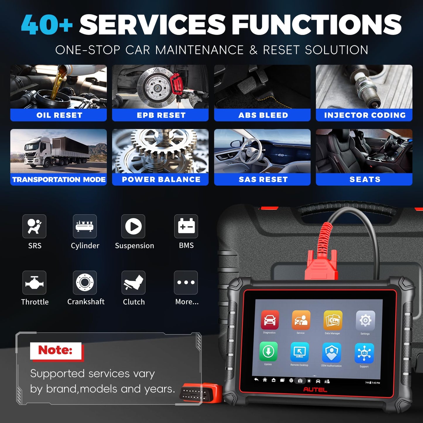 Autel MaxiCOM MK900 Bidirectional Scanner, New Autel Scanner Upgrade from MK808S MX808S MK808Z, 40+ OBD2 Service Mode, All System Scan Tool for Car, WiFi Print, DoIP CAN FD, FCA Auto Auth