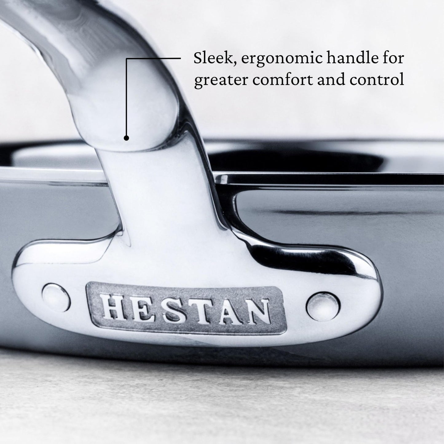 Hestan - NanoBond Collection - Titanium Stainless Steel 8.5-Inch Frying Pan - Toxin, PFAS, & Chemical Free Clean Cookware, Induction Cooktop Compatible