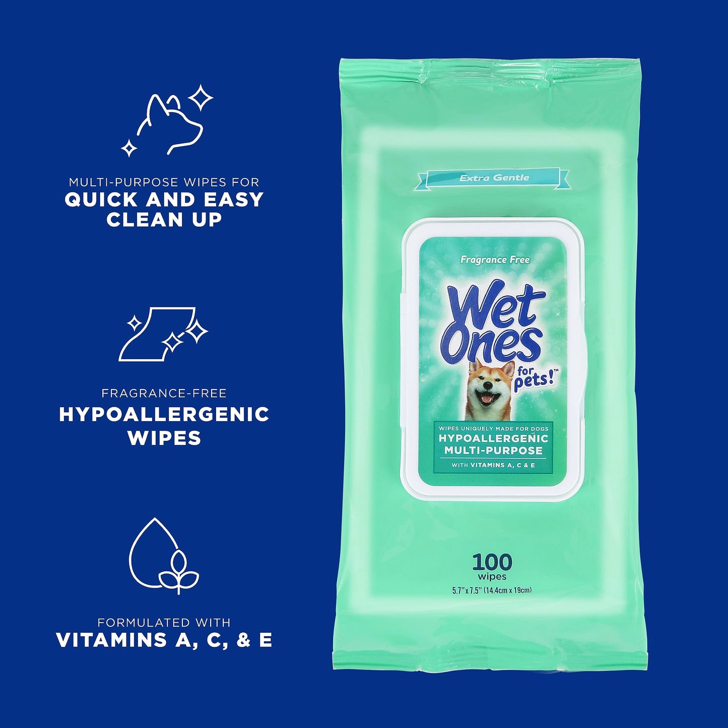 Wet Ones Mixed 13 Piece Bundle of Human & Pet Wet Wipes, Hypoallergenic | 10 Packs Sensitive Skin Hand and Face Wipes, 20 Ct Plus 3 Packs for Pets Hypoallergenic Dog Wipes, 100ct
