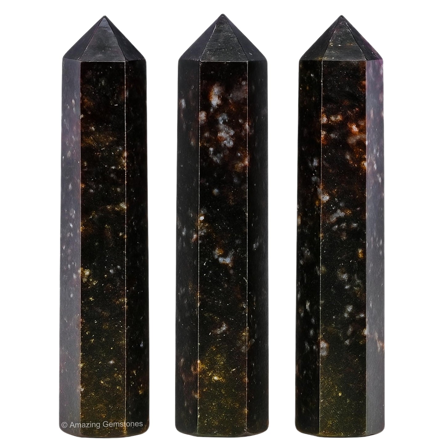 Amazing Gemstone Garnet Crystal Points Bulk Healing Crystals - Pack of 3 Single Terminated Healing Wand Point Bulk Crystals for Crafts, Crystal Grid, DIY Work - Premium Crystals for Beginners Gifts