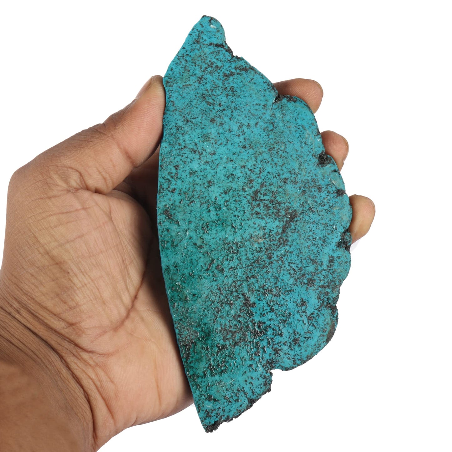 REAL-GEMS Natural Turquoise Rough Gemstone Slab 571 Carat Approx Raw Uncut Mineral Stone Specimen For Jewelry Making And Collectors