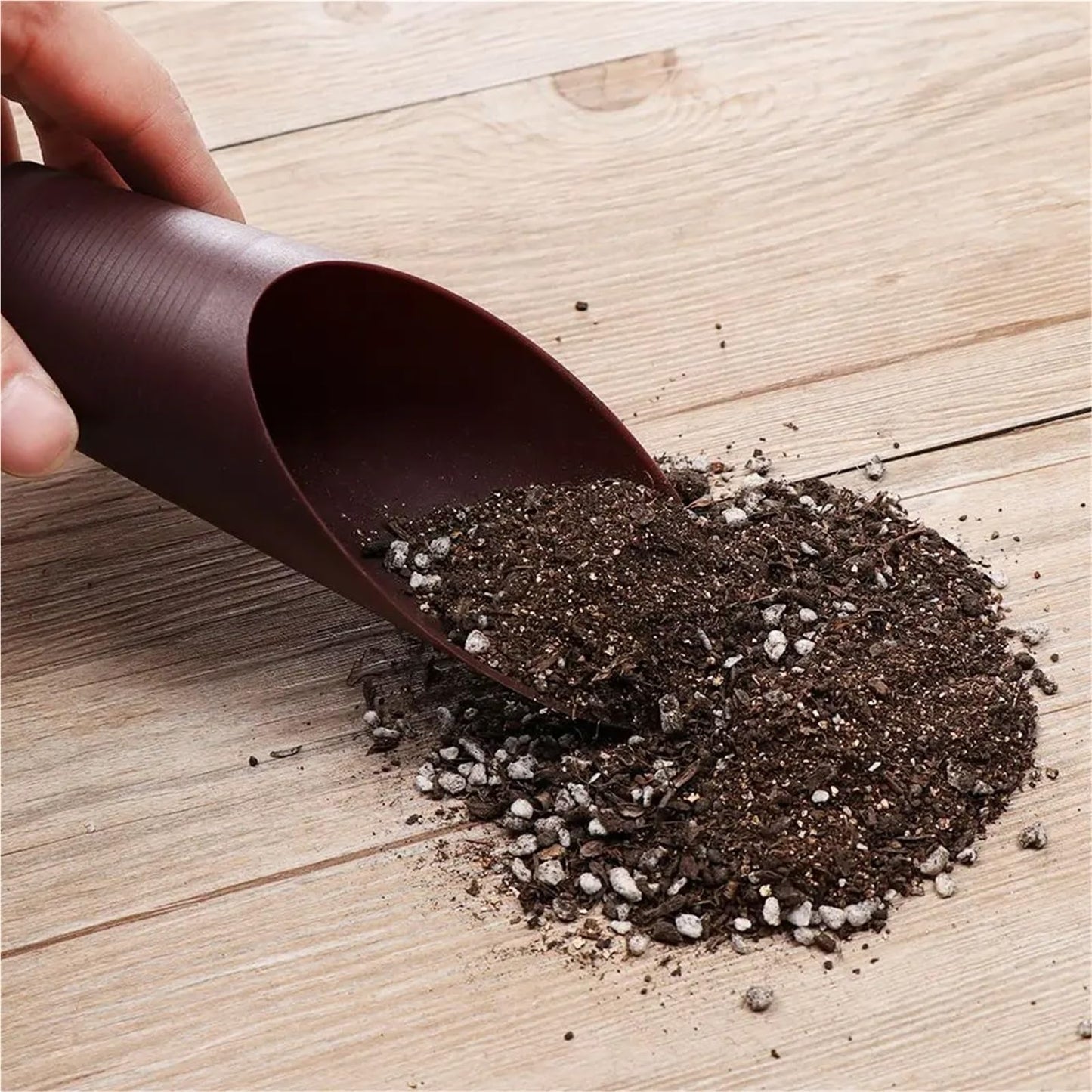 Bonsai Soil Scoop 6PC Plastic Soil Shovel Cup for Garden Spade Cultivation Bucket Potted Bonsai Fleshy Plant Mini Home Gardening Tools(Blue)