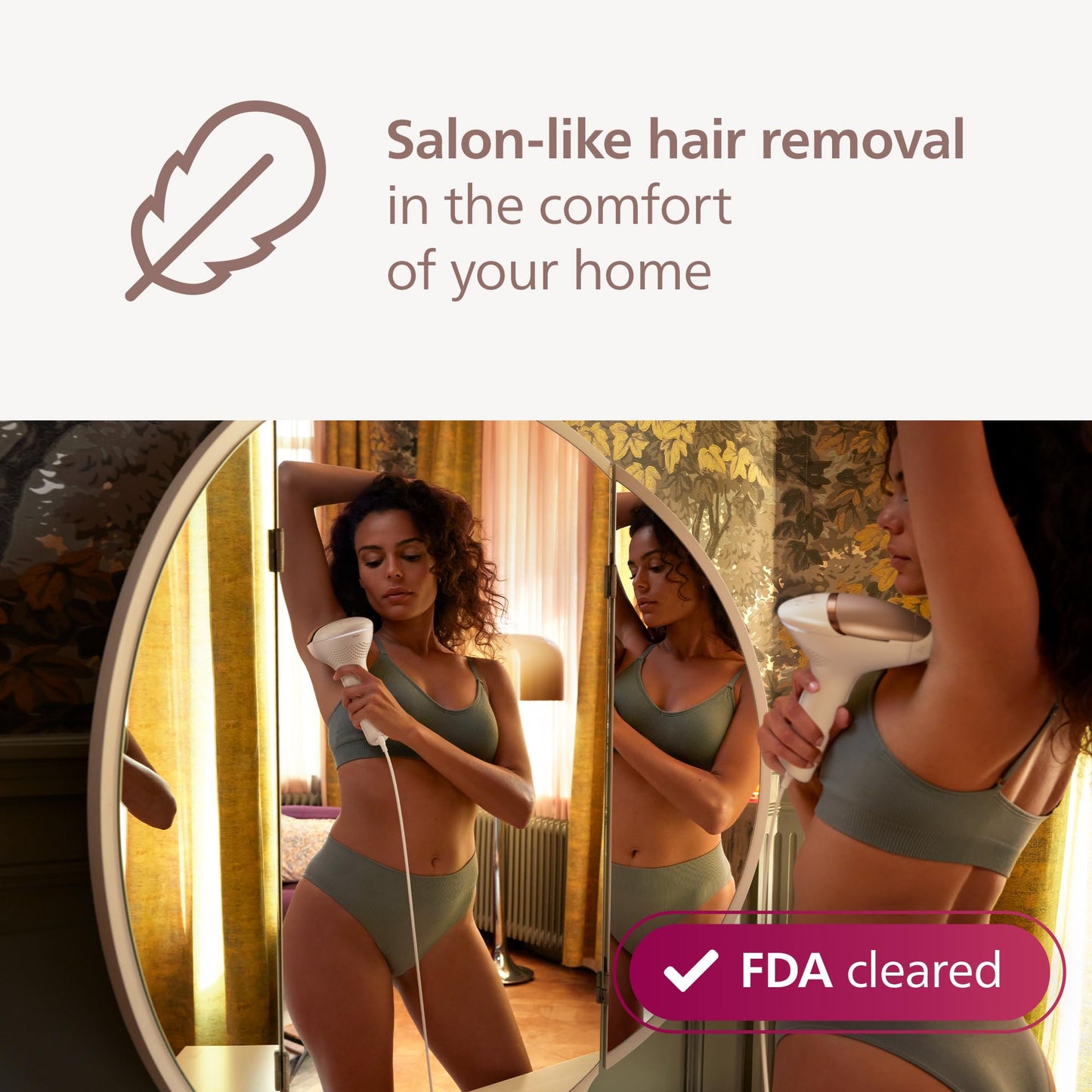 Philips Lumea 9000 Series IPL Hair Removal Device, Visible Permanent Laser Hair Reduction Done at Home, for Women & Men, SenseIQ Technology, 4 Attachments for Body, Face, Bikini & Underarms, BRI984/03