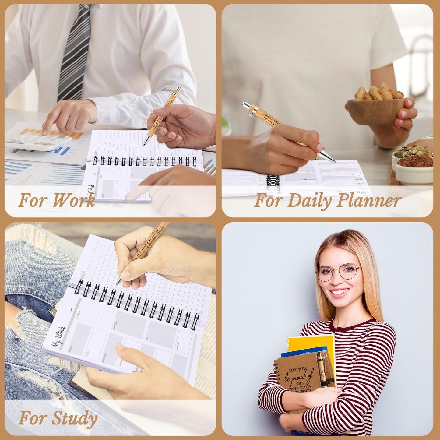Tellingyou 20 Pcs Employee Appreciation Gifts Bulk Inspirational Spiral Notebooks 2026-2027 Planner Pocket Notepads with Motivational Pens Thank You Gifts for Teacher Coworker Volunteer
