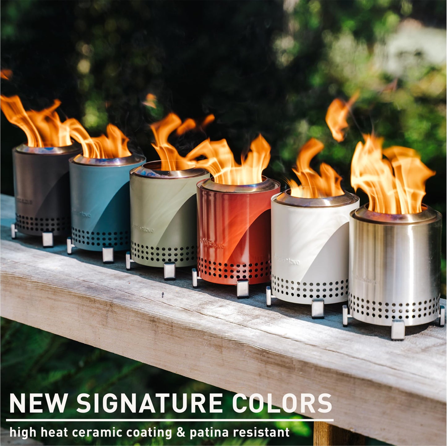 Solo Stove Mesa, 5.1 Inch Tabletop Fire Pit with Stand - Smokeless, Stainless Steel Fire Pit for Camping, Outdoor & Patio- Wood Burning or Pellet Fueled Portable Bonfire, 1.4lbs, Gunmetal