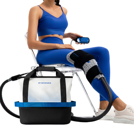 CF-2 Portable Cold Therapy Machine for Knee Surgery Recovery, Foldable & Quiet Ice Therapy System for Travel, Hotel & Home Use, Compact Overnight Cooling for Sports Recovery
