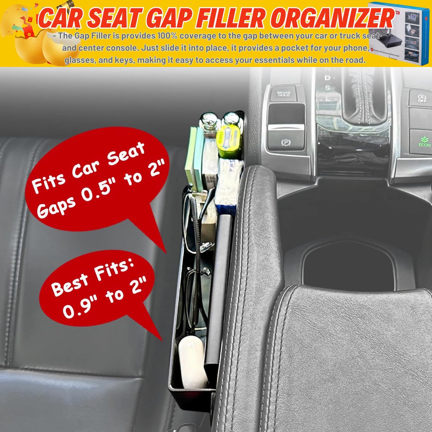 Qlhshop 2-in-1 Steering Wheel Desk - Steering Wheel Tray Table with Seat Gap Filler Organizer | Car Food Tray for Driver | Car Desk for Laptop & Eating - Work Road Trip Essentials Accessories