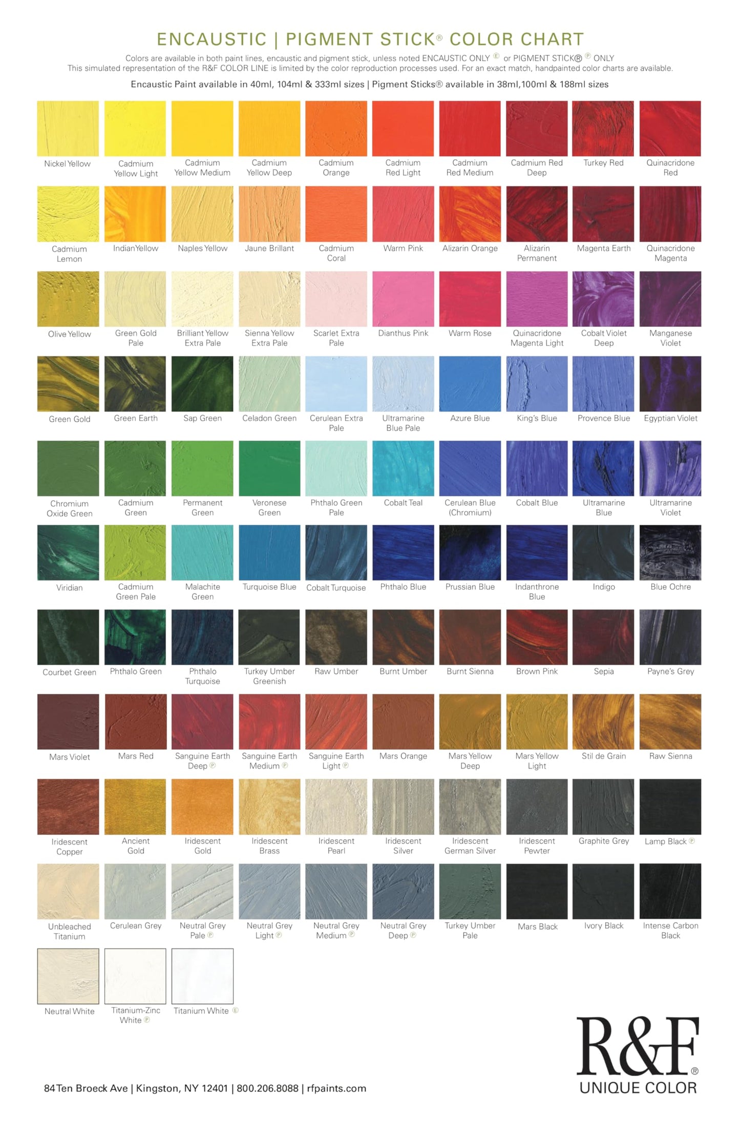 R&F Handmade Paints - Professional Oil Pigment Stick, Painters Dozen 2, Set of 12 Colors