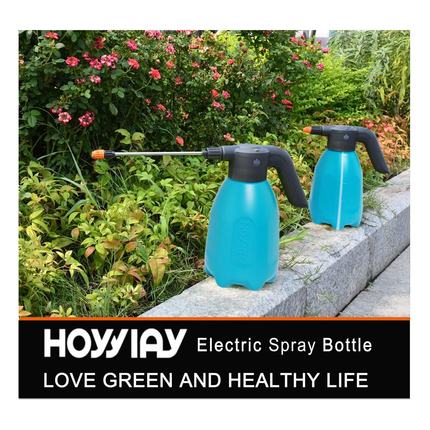 ES2-PRO Electric Spray Bottle 2L/0.5Gallon Plant Mister,Spray About 30 Gallons On a Single Charge,Rechargeable Battery Powered Sprayer,Automatic Watering Can,Pump Sprayer for Indoor Plants (Blue)