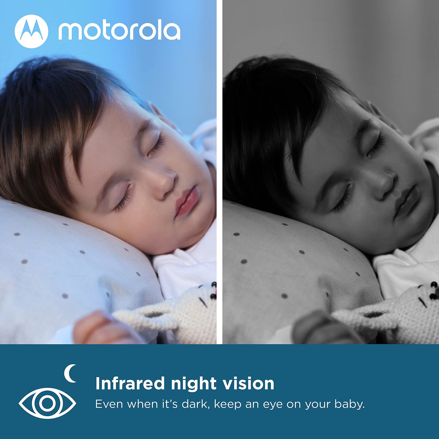 Motorola Nursery VM36XL 2-Camera Video Baby Monitor, 1000ft Range no WiFi 2.4 GHz Wireless, 5" Screen, 2-Way Audio, Pan/Tilt/Zoom, Sensor, Lullabies, Night Vision