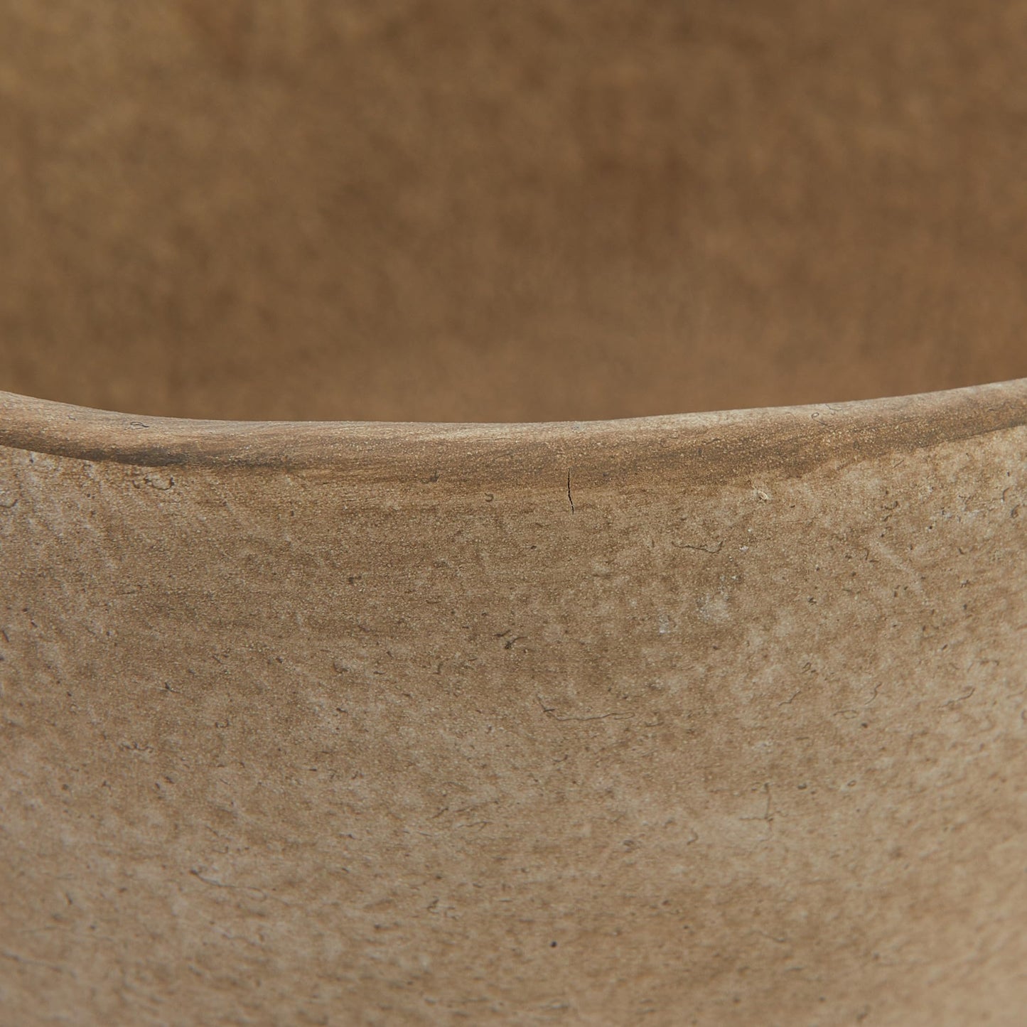 Creative Co-Op Boho Terracotta Footed Planter with Organic Edge, Matte Taupe