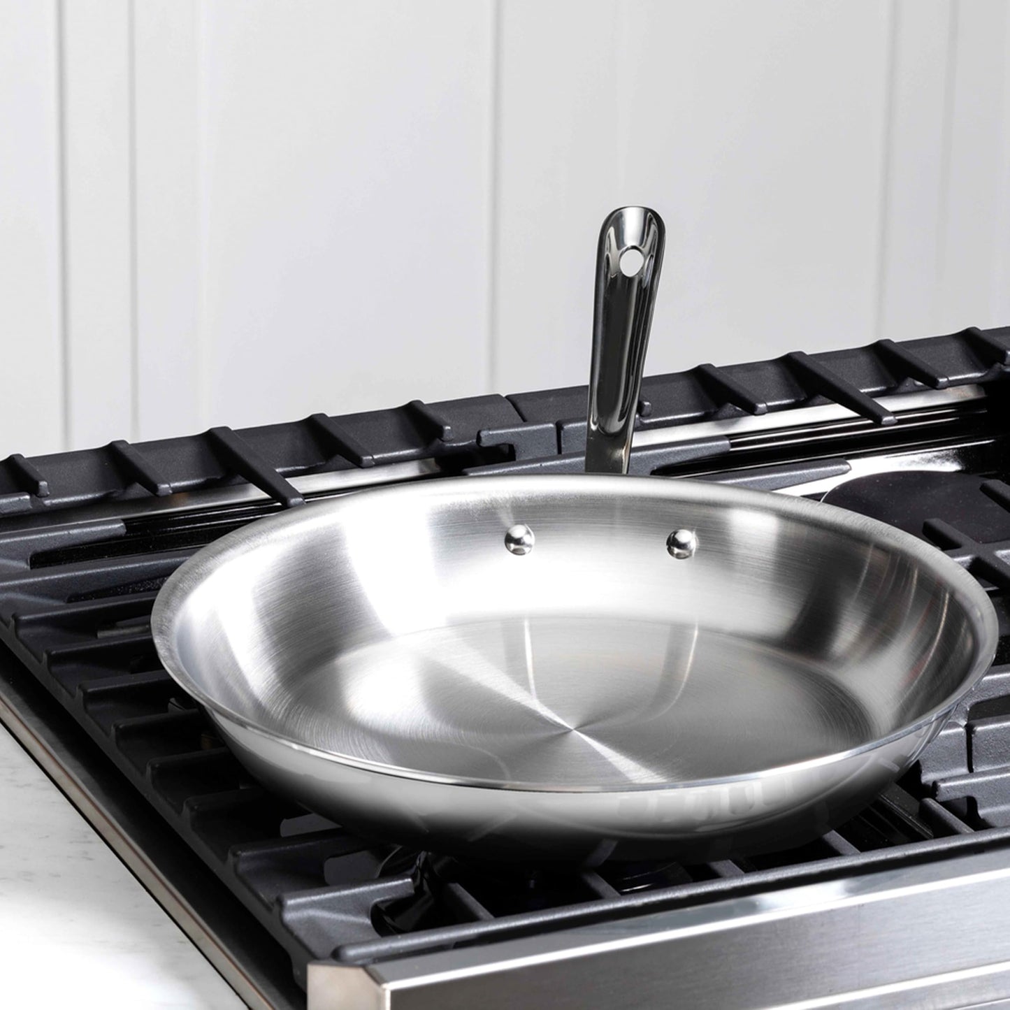 All-Clad D3® Stainless Steel 12 inch Frying Pan With Lid- Made in the USA- The Original Bonded Professional Cookware- Oven Safe & Induction Compatible