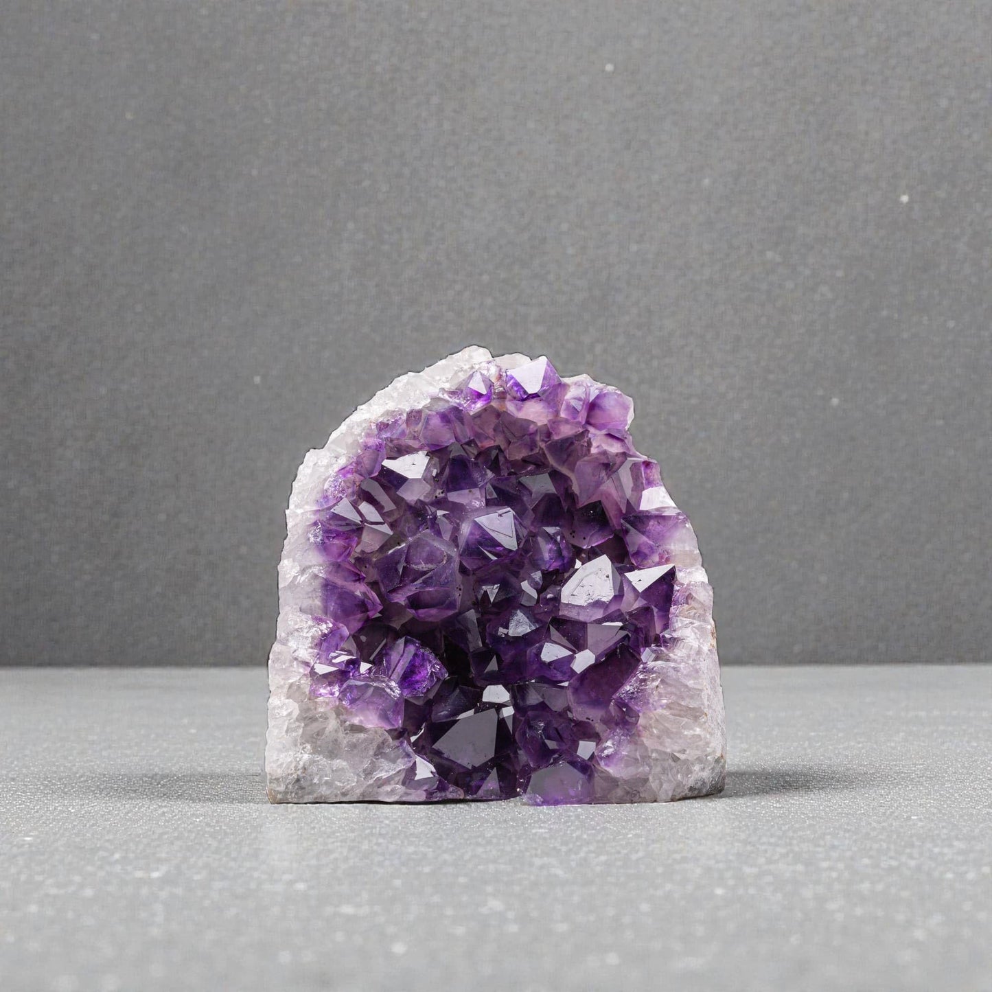 EMPORION Natural Amethyst Cluster (1.5–2 lb) – 4–6” Raw Amethyst Geode from Uruguay – Deep Purple Crystal