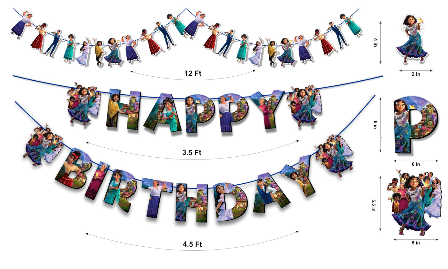 Encato Theme Birthday Party Supplies Set – Magical Inspired Decorations – Includes Banner, Cake Toppers, Tableware & More – Encato Party Décor Kit for Birthday, Baby Shower, or Family Celebrations