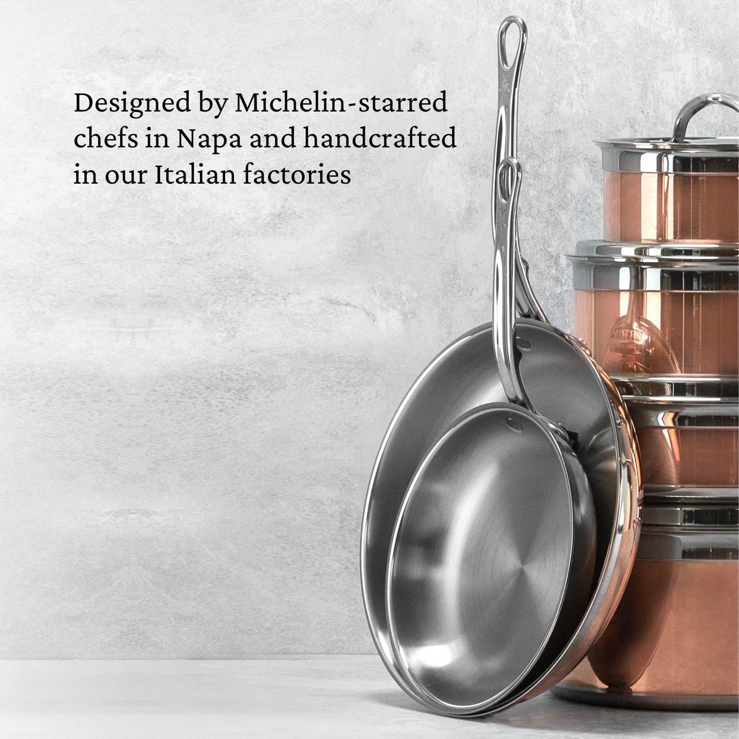Hestan - CopperBond Collection - 100% Pure Copper 10-Piece Ultimate Cookware Set, Induction Cooktop Compatible
