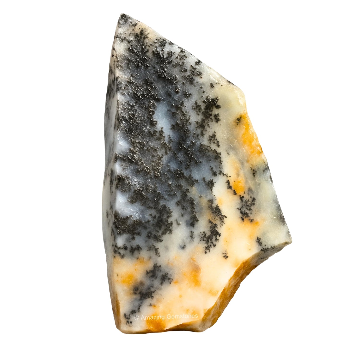 Amazing Gemstone Dendrite Opal Raw Crystals and Healing Stones, Natural Rocks For Tumbling - DIY Raw Stones And Crystals (1 Piece)