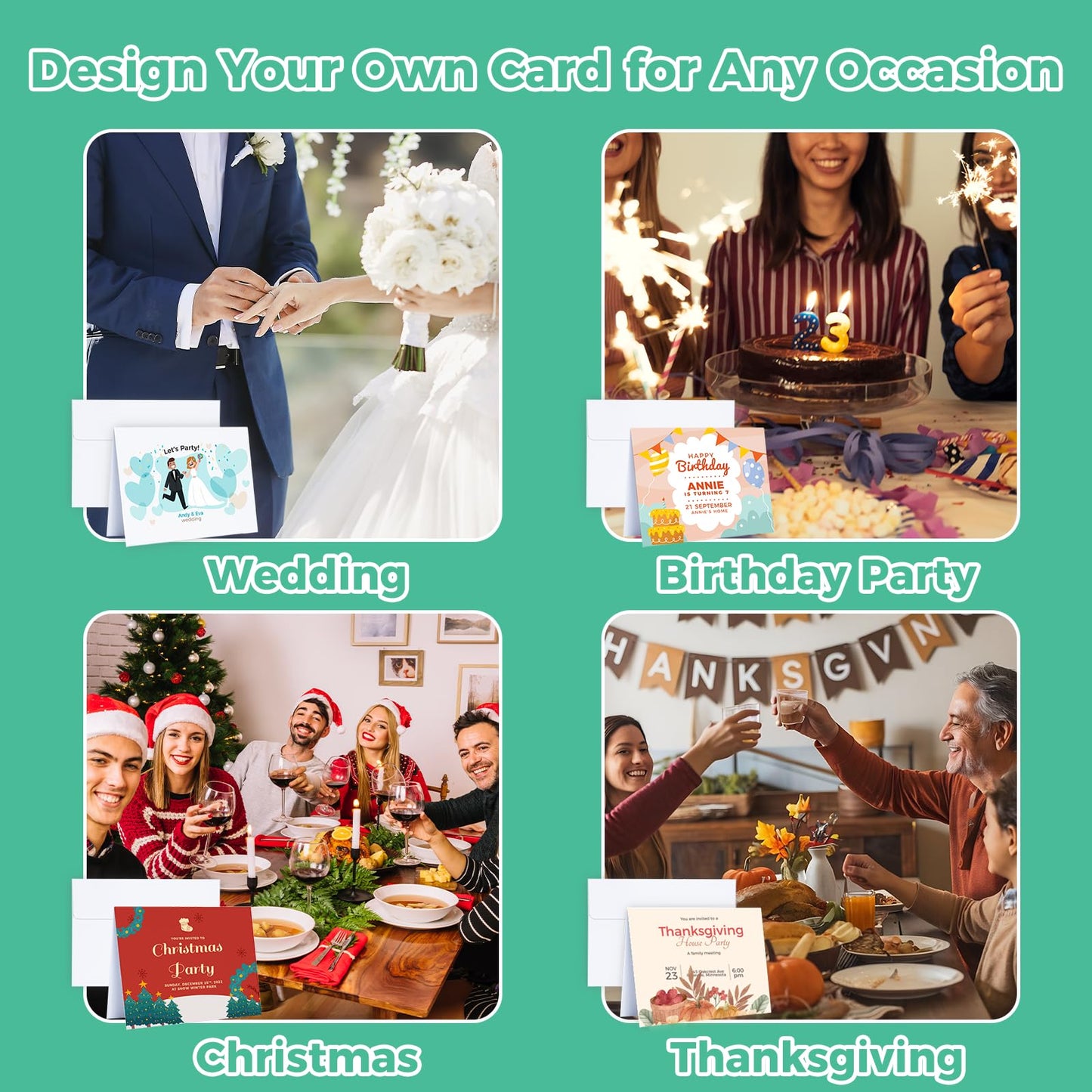 Ohuhu Blank White Cards and Envelopes 100 Pack - 5" x 7" Heavyweight Folded Cardstock and A7 Envelopes for DIY Greeting Cards Wedding Birthday Invitations Baby Shower Thank You Cards and All Occasions