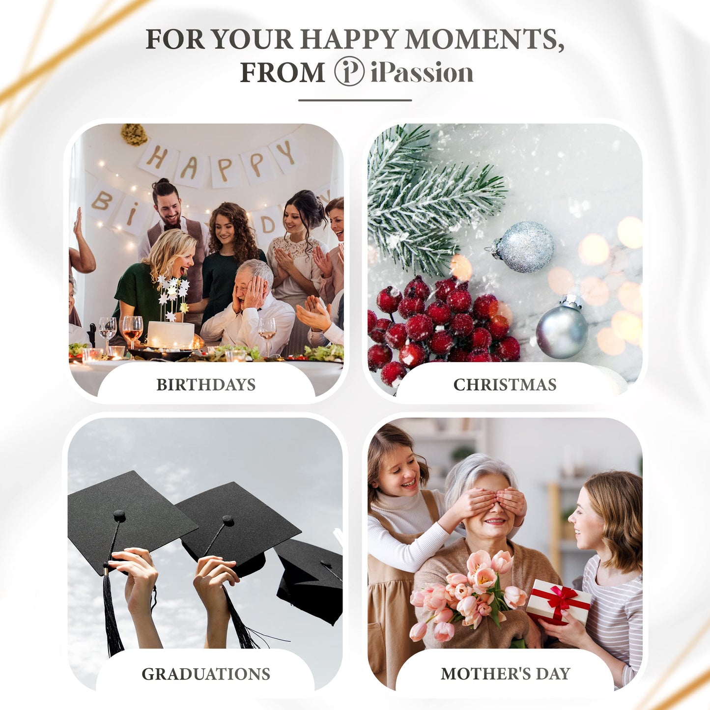 iPassion Gift Box Set - Bridesmaids Gifts for Wedding (5 Pack - Blush Pink), All Occasions, Bridesmaid Proposal, Magnetic Boxes With Lids, Big Set For Bridal, 13.5 x 9 x 4.5 inches, Pink GiftBox