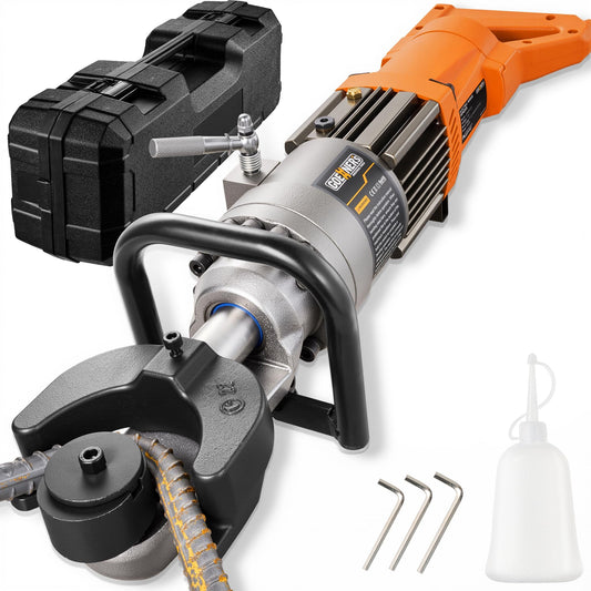 Upgraded 1500W Electric Rebar Bender, Portable Hydraulic Rebar Bending Machine up to 1 Inch 25mm #8 Rebar, Bending Angle 0-130°, Handheld Steel Rebar Bender Machine with Pure Copper Motor, 110V