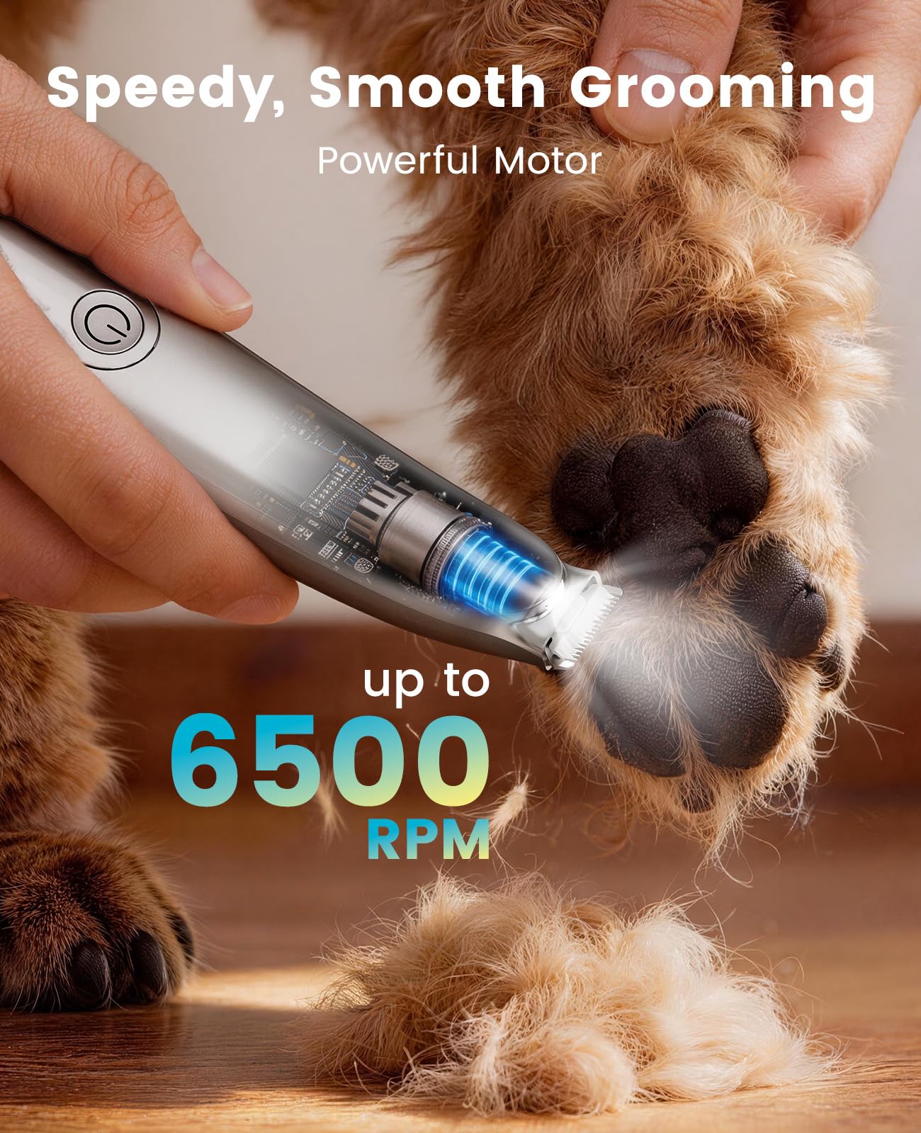 oneisall Dog Grooming Vacuum Gray and 2-Speed Dog Paw Trimmer