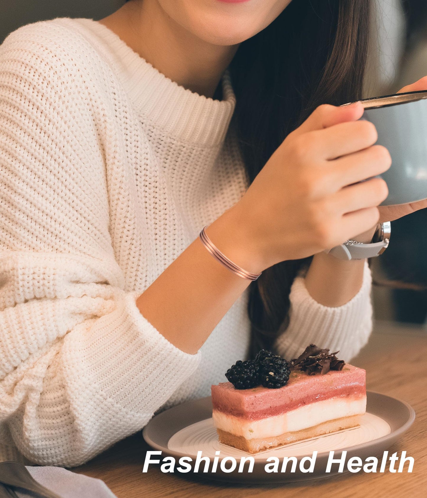 UtenoTureH Magnetic Copper Bracelet for Women for Arthritis, Pure Copper Adjustable Bracelets with 3500 Gauss Magnet ((C004))