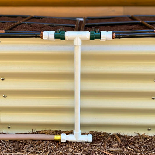Garden Grid Manifold - 16" Tall, Double Style | Link All of Your Garden Grids So They Water Together | Ideal for Side-By-Side Garden Grid Connections