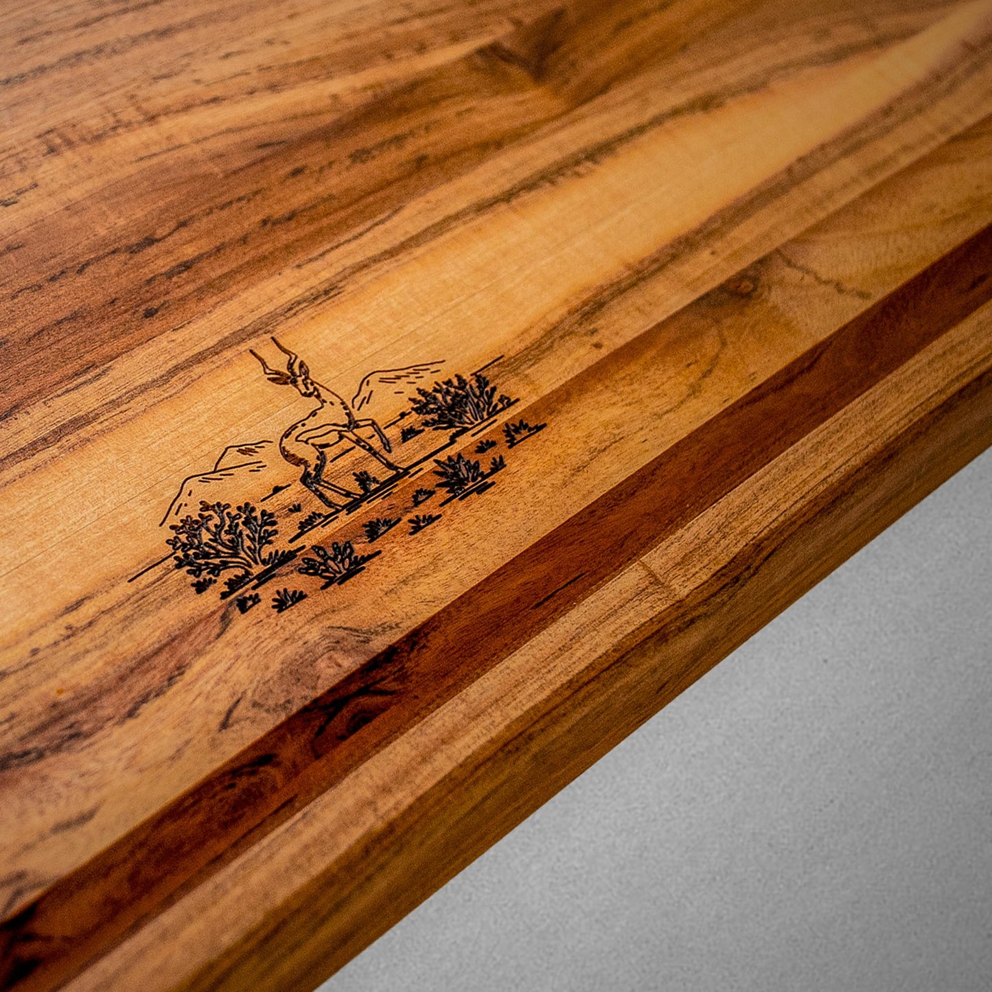 With African Roots – Zambezi Redwood Cutting Board, Handcrafted, Double-Sided with Juice Groove & Side Pockets, Extra Large (24 x 16 x 1.5 in), Made in South Africa