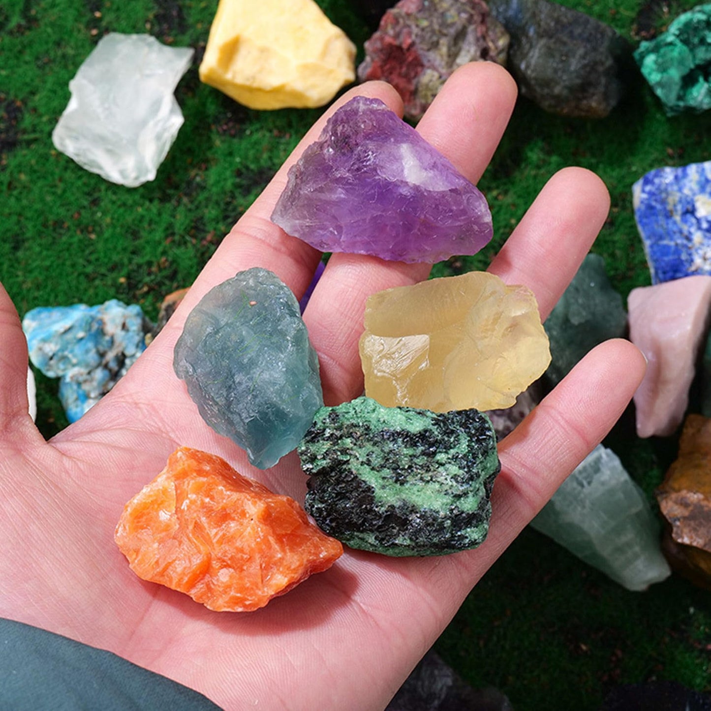 Howlite Raw Crystals Healing Crystals Natural Rough Stones 1.2-2" for Tumbling, Fountain Rocks, Yoga, Meditation, Polishin, Gift 21