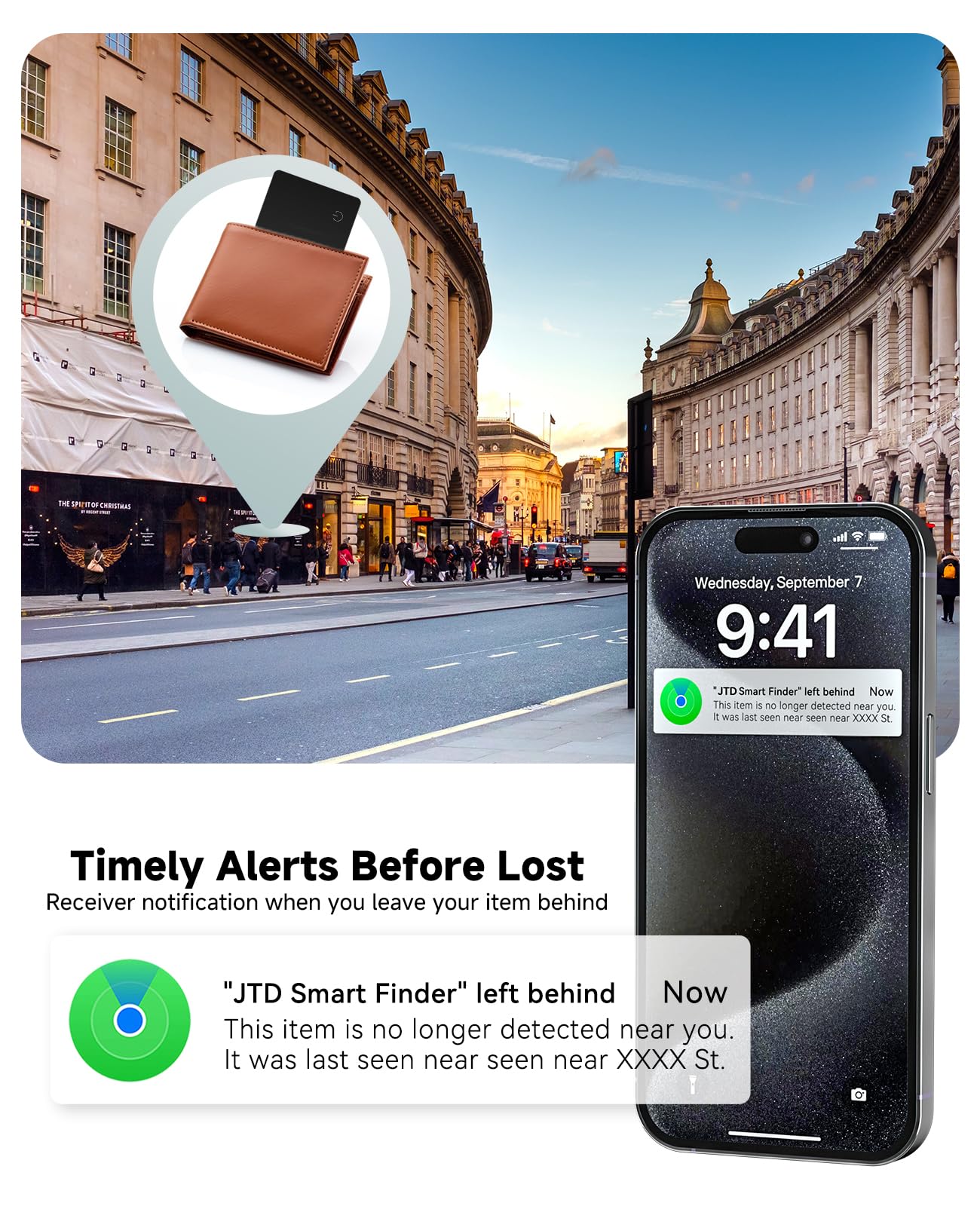 Apple MFi Certified Wallet Tracker Air Card Tag Tracker Card Ultra Slim 0.07in, IP68 Waterproof Travel Credit Card Design Works with Apple Find My for Wallets, Keys, Luggage,Bags-2Pack